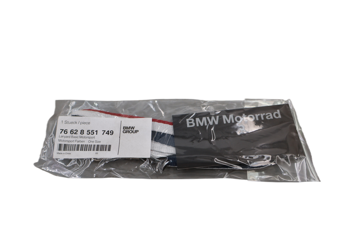 GENUINE BMW MOTORSPORT LANYARD KEYCHAIN | NEW IN ORIGINAL PACKAGE | 76628551749