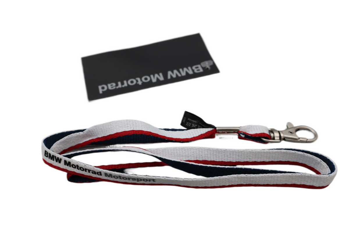 GENUINE BMW MOTORSPORT LANYARD KEYCHAIN | NEW IN ORIGINAL PACKAGE | 76628551749