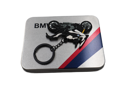GENUINE BMW MOTORRAD S1000XR KEYCHAIN W/ TIN CASE | NEW IN PACKAGE | 72602410377