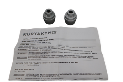 2012-2021 BMW R1200 R1250 GS F850GS HANDLEBAR SLIDERS | SILVER | NEW KURYAKYN 3806
