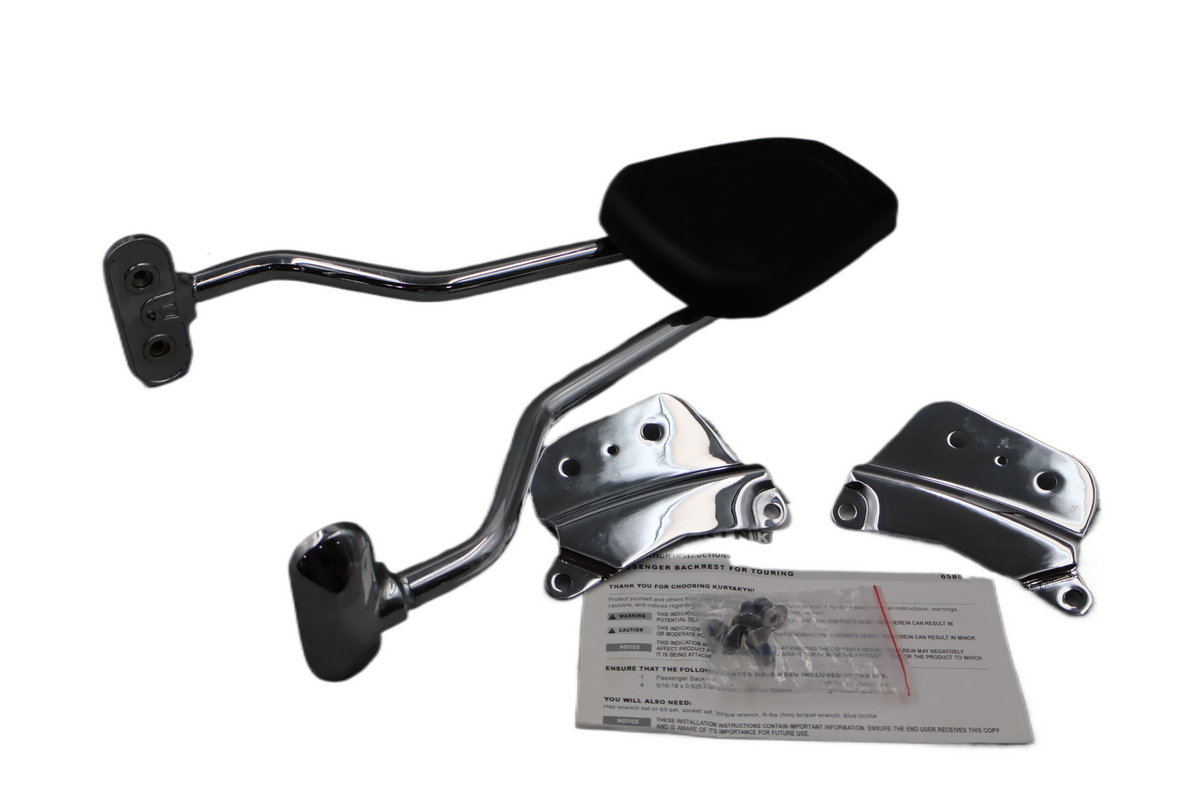 2014-2023 HARLEY TOURING SISSY BAR BACKREST | CHROME | NEW KURYAKYN | #6585