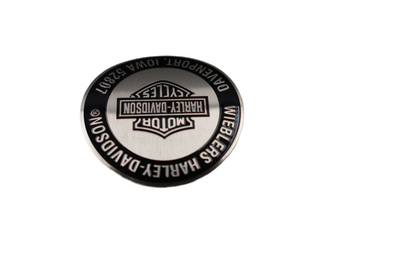 WIEBLERS HARLEY-DAVIDSON DAVENPORT IA CURVED DIP DOT DIPSTICK DECAL | NEW