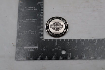 WIEBLERS HARLEY-DAVIDSON DAVENPORT IA CURVED DIP DOT DIPSTICK DECAL | NEW