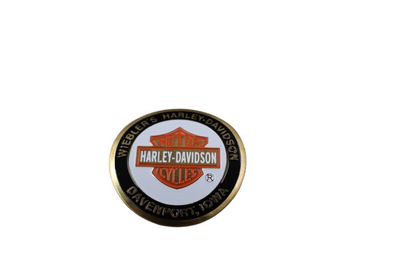 WIEBLERS HARLEY-DAVIDSON DAVENPORT IOWA CURVED ORANGE DIPSTICK DIP DOT | NEW