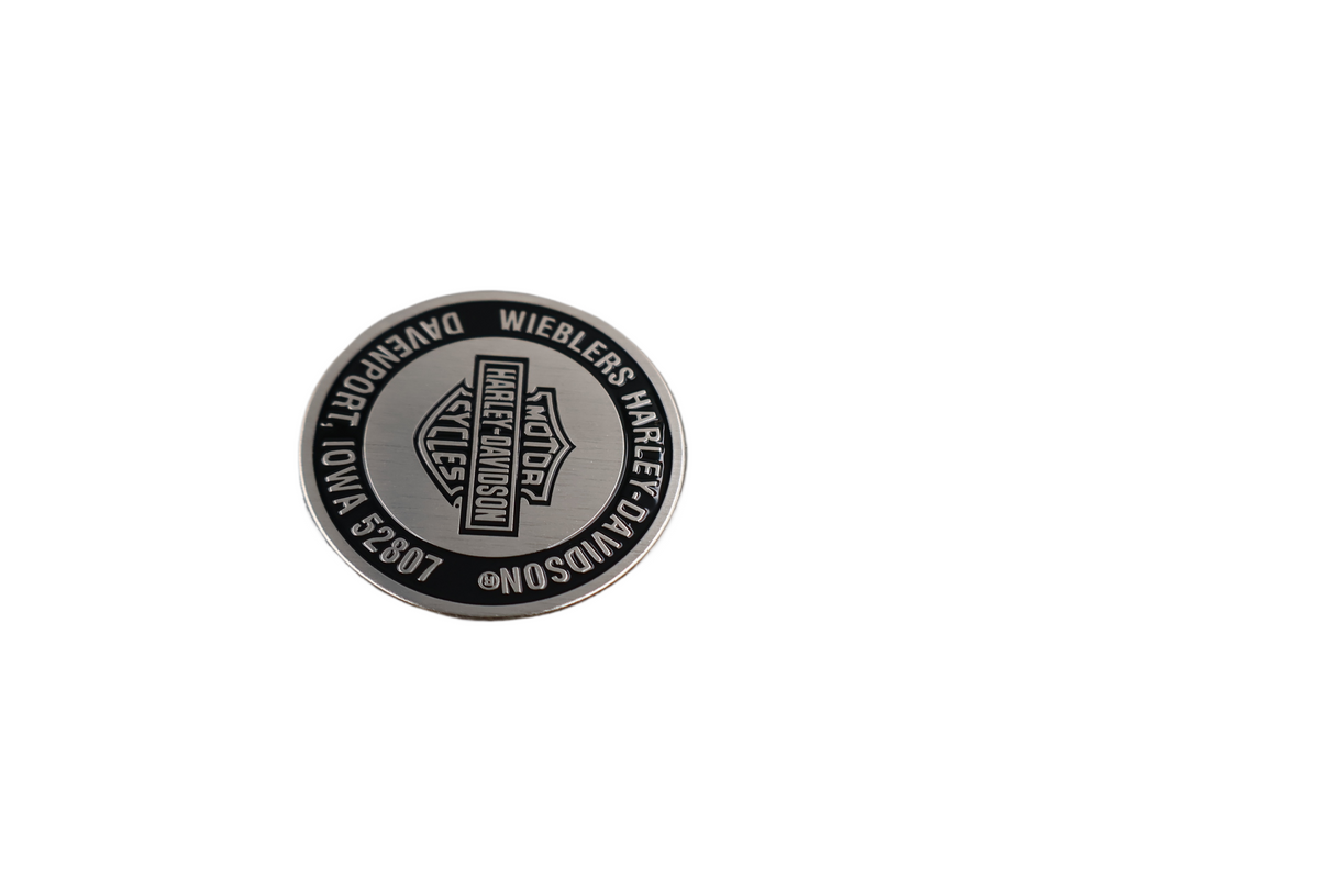 WIEBLERS HARLEY-DAVIDSON DAVENPORT IOWA FLAT DIP DOT DIPSTICK DECAL | NEW