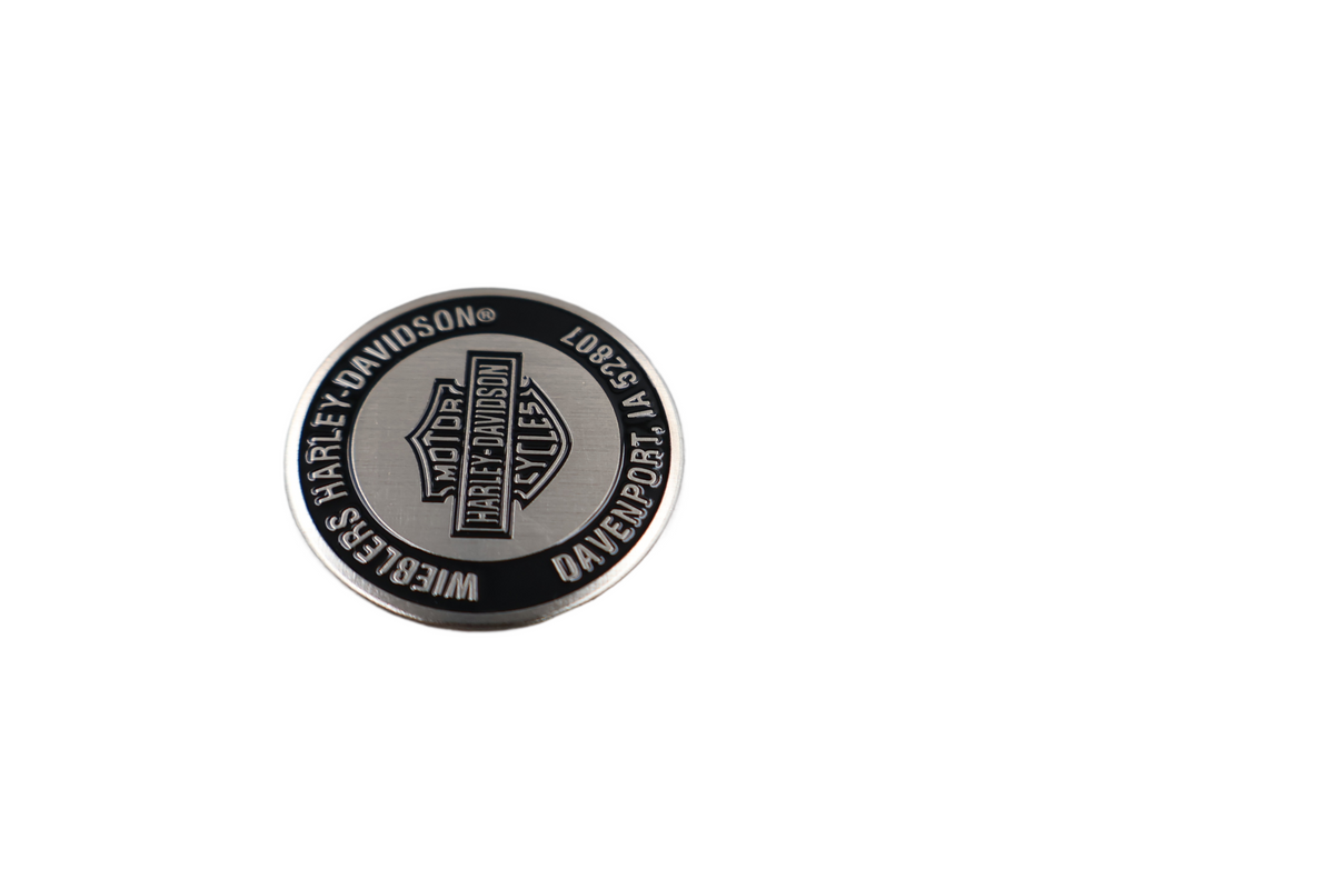 WIEBLERS HARLEY-DAVIDSON DAVENPORT IA 52807 FLAT DIP DOT DIPSTICK DECAL | NEW