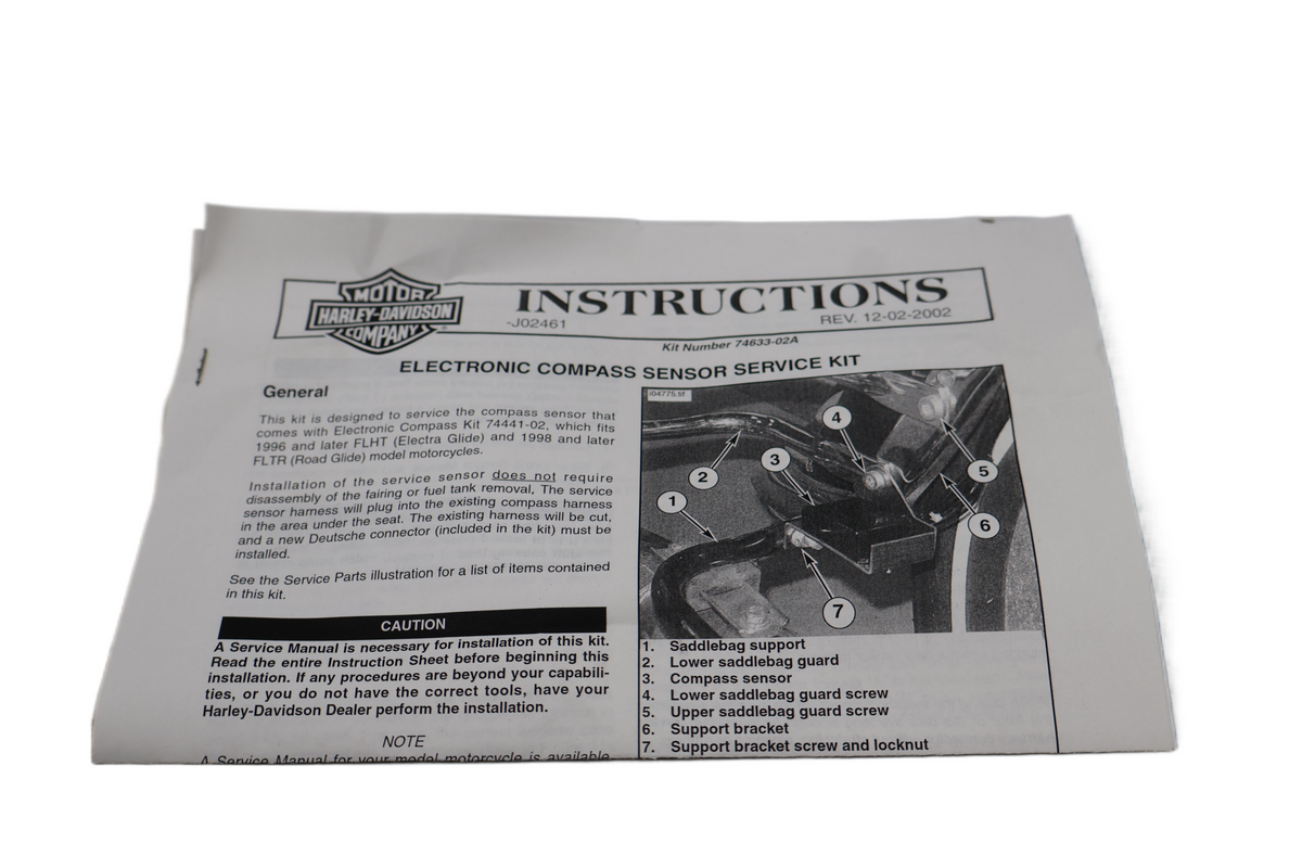 1999-2006 HARLEY FLTR ROAD GLIDE COMPASS SENSOR KIT | NEW OEM #74633-02A