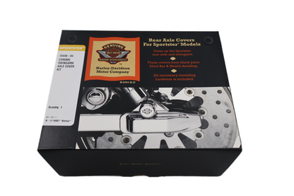 04-22 HARLEY SPORTSTER XL CHROME SWINGARM AXLE COVER KIT | NEW OEM 45448-04