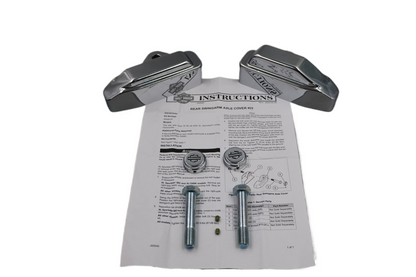 04-22 HARLEY SPORTSTER XL CHROME SWINGARM AXLE COVER KIT | NEW OEM 45448-04
