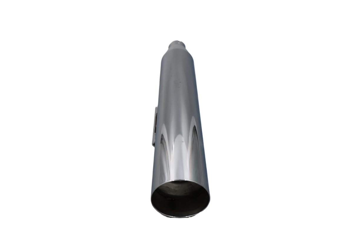 HARLEY DYNA SCREAMIN EAGLE FRONT BLUNT CUT MUFFLER | CHROME | NEW OEM 80168-97