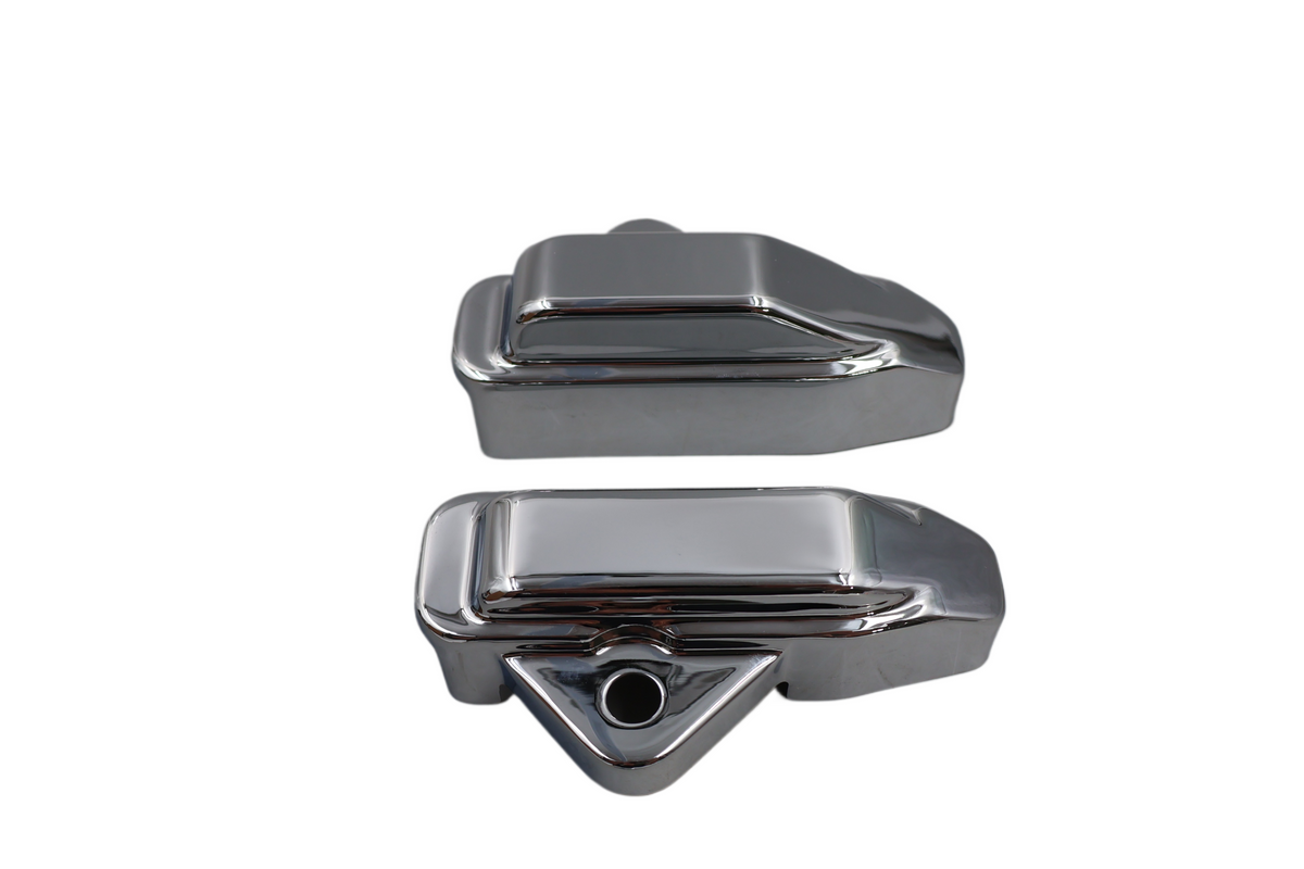 04-22 HARLEY SPORTSTER XL CHROME SWINGARM AXLE COVER KIT | NEW OEM 45448-04