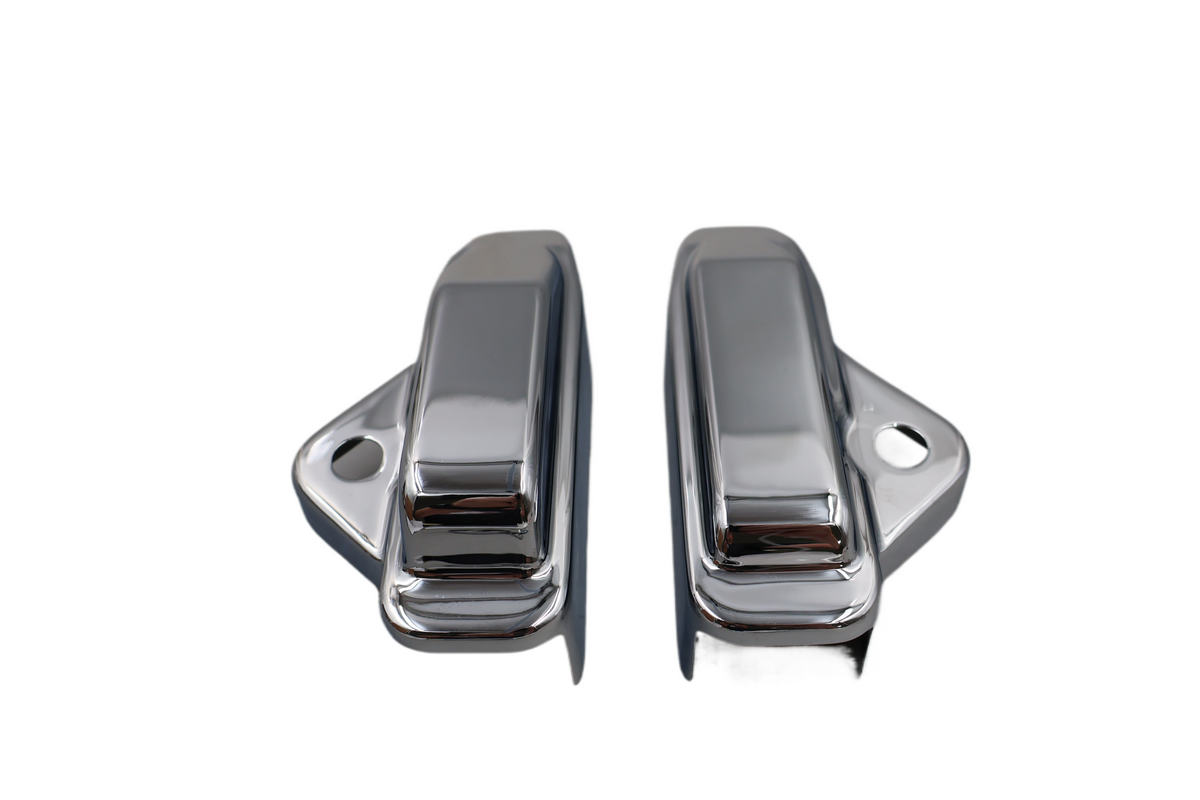 04-22 HARLEY SPORTSTER XL CHROME SWINGARM AXLE COVER KIT | NEW OEM 45448-04