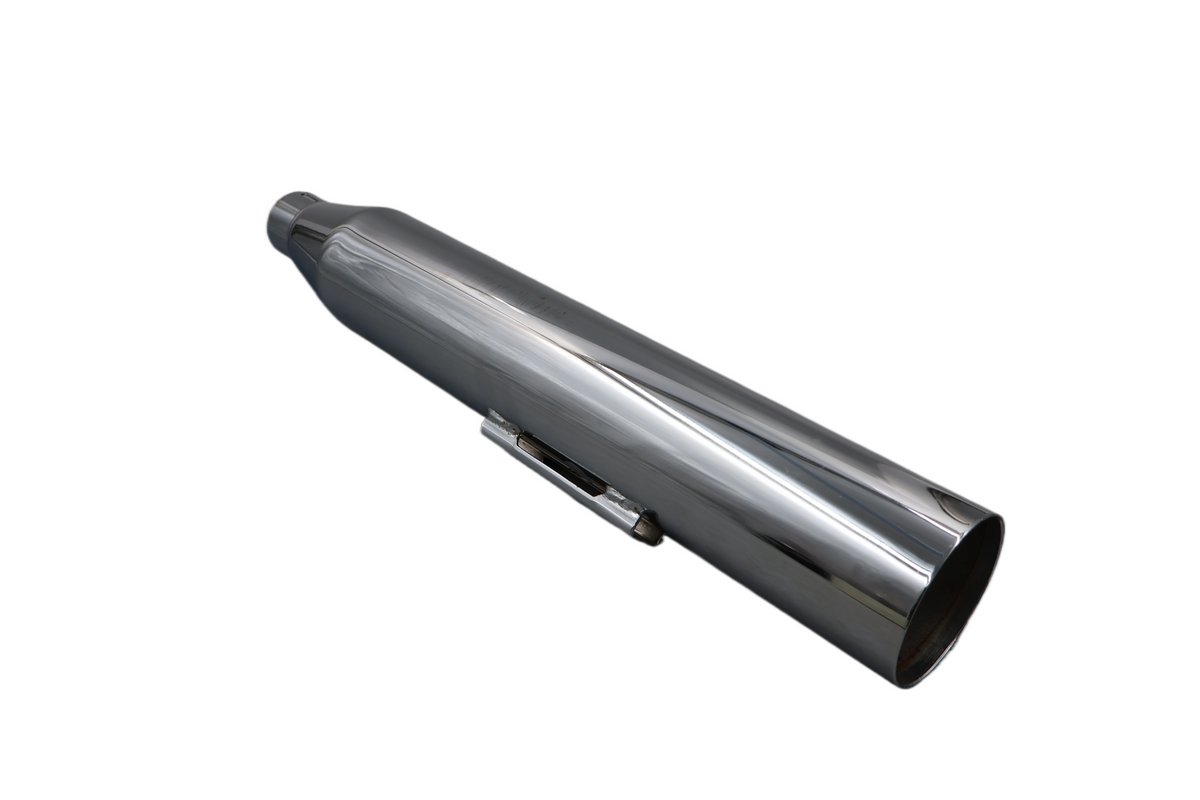 HARLEY DYNA SCREAMIN EAGLE FRONT BLUNT CUT MUFFLER | CHROME | NEW OEM 80168-97
