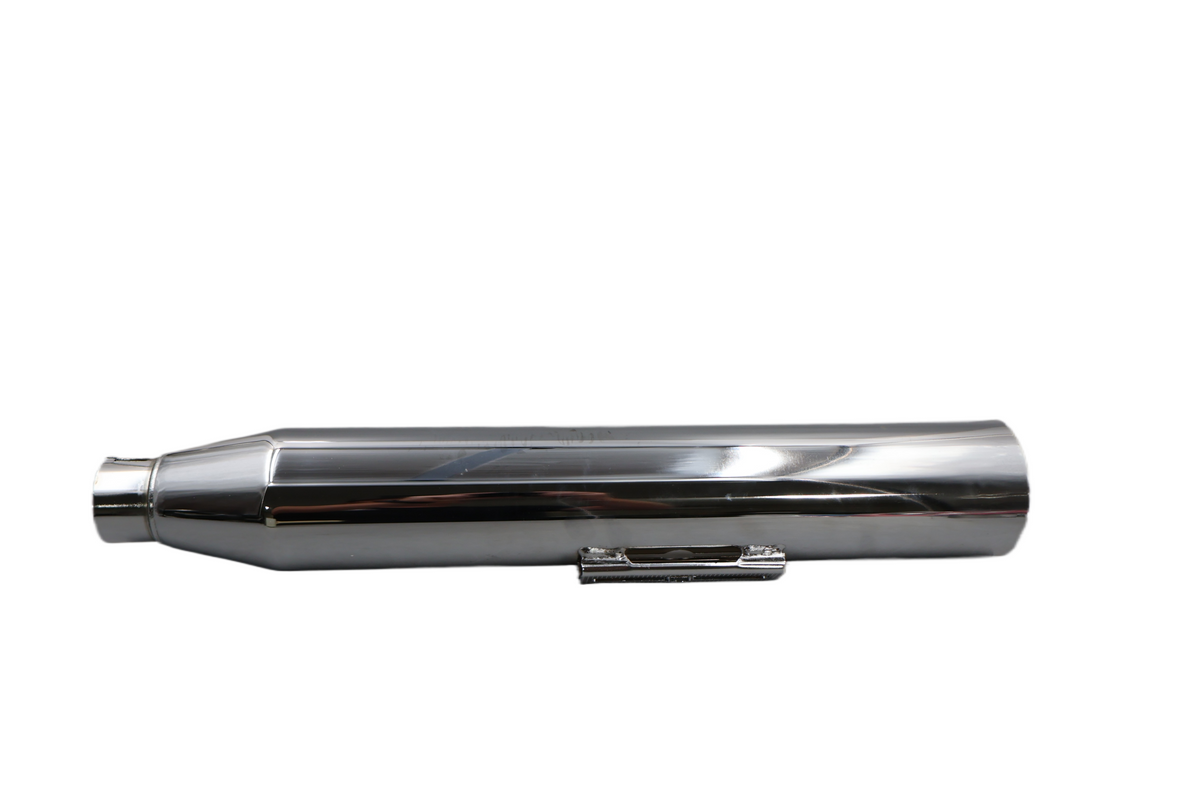 HARLEY DYNA SCREAMIN EAGLE FRONT BLUNT CUT MUFFLER | CHROME | NEW OEM 80168-97