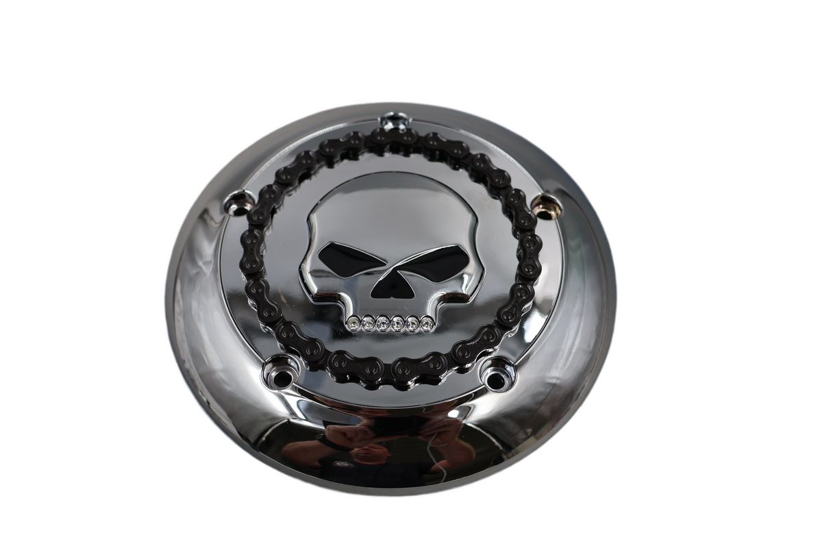 HARLEY SOFTAIL SKULL CHAIN DIAMOND ICE AIR CLEANER INSERT | NEW OEM 61400021