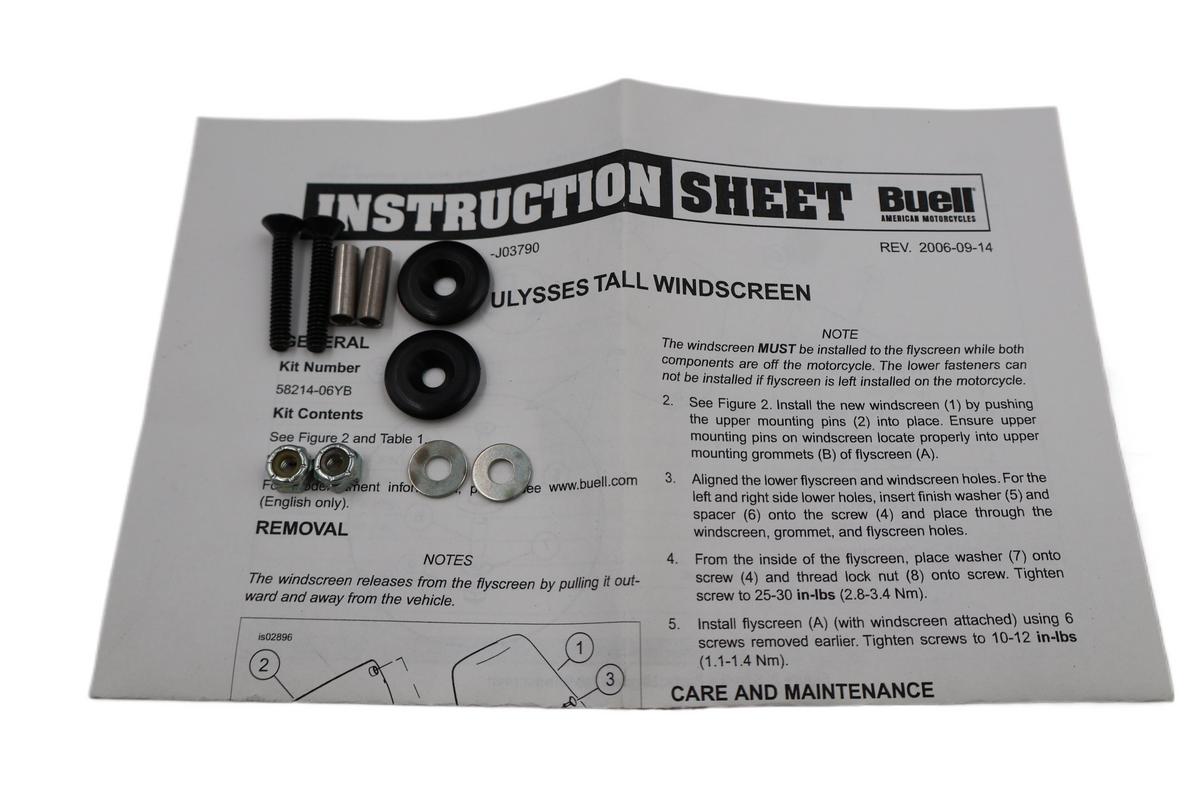2006-2010 BUELL ULYSSES XB12X TALL WINDSCREEN | NEW OEM | PART #58214-06YB