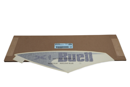 BUELL X1 LIGHTNING LEFT FUEL TANK COVER DECAL | BLUE/SILVER | NEW OEM M0787.01A1