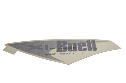 BUELL X1 LIGHTNING LEFT FUEL TANK COVER DECAL | BLUE/SILVER | NEW OEM M0787.01A1