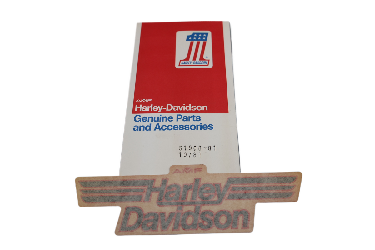 HARLEY FXE SHOVELHEAD AMF WINGED GAS TANK DECAL | NEW OEM | PART #61908-81