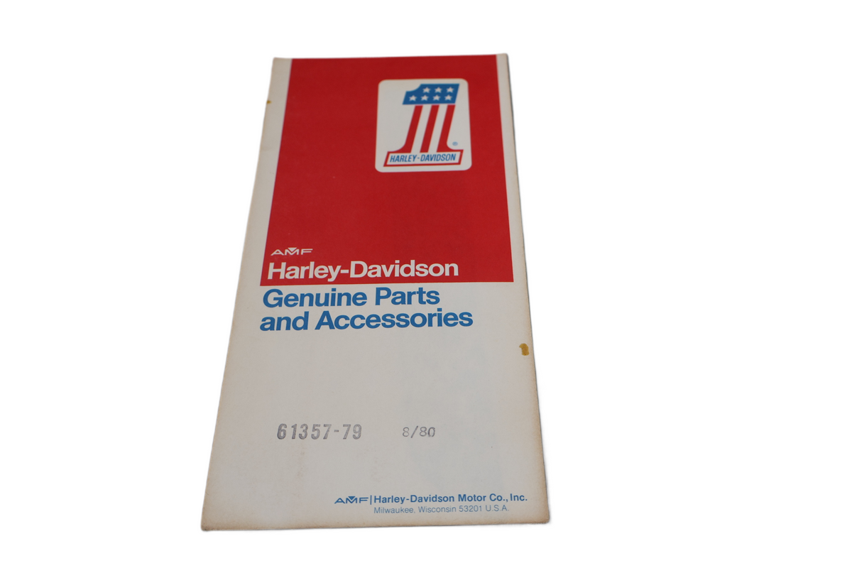 HARLEY FLH LOWER RIGHT GAS TANK DECAL | RED/SILVER | NEW OEM | PART #61357-79