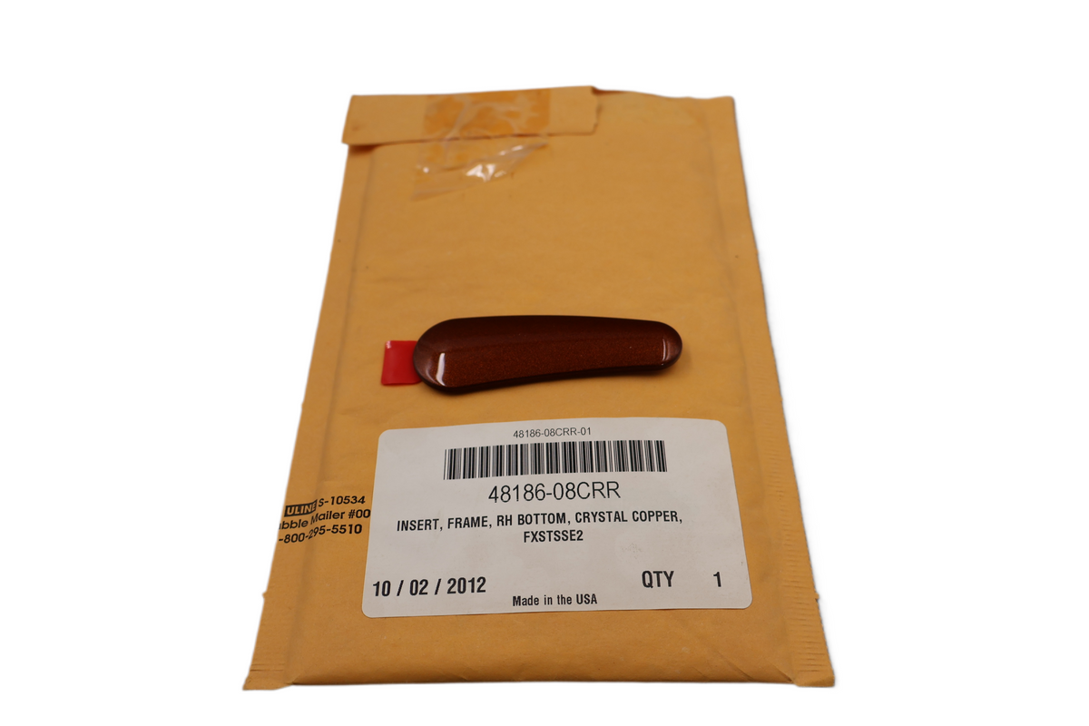 2008 CVO FXSTSSE2 RH BOTTOM FRAME INSERT | CRYSTAL COPPER | NEW OEM 48186-08CRR