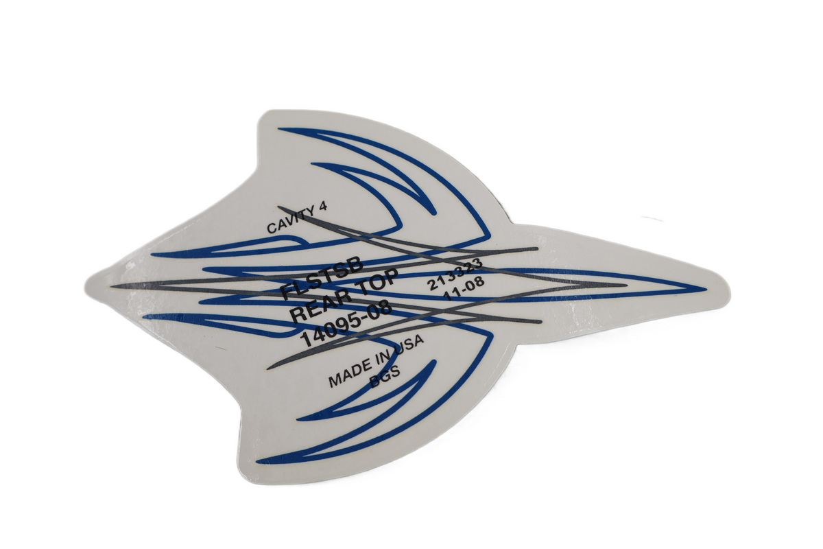 2008 HARLEY CROSSBONES FLSTSB REAR FENDER DECAL | NEW OEM | PART #14095-08