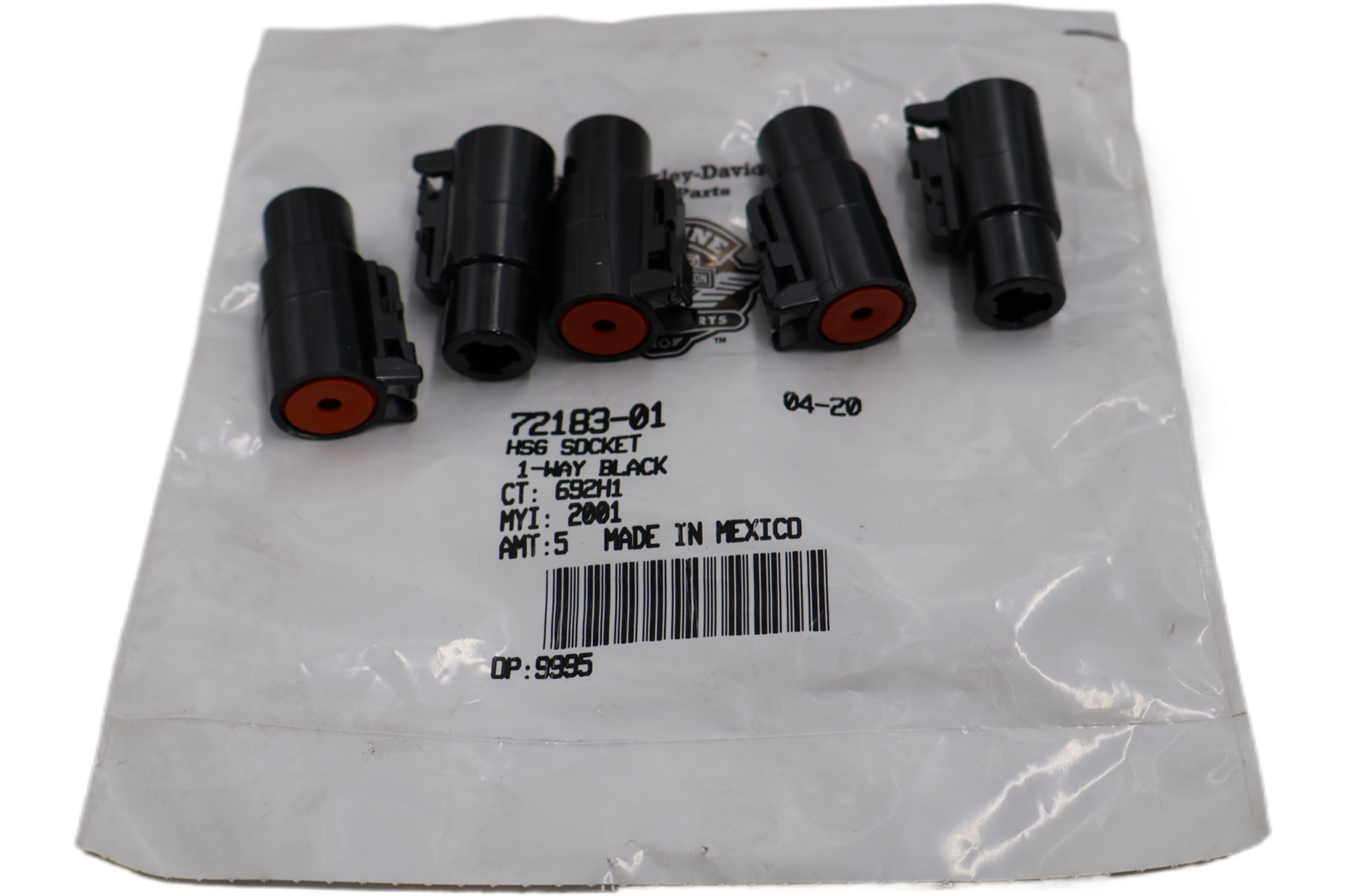 72183-01 NEW OEM 2002-2007 HARLEY-DAVIDSON VRSC VROD HSG SOCKET HOUSING 1-WAY BLACK