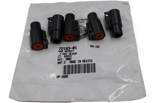 72183-01 NEW OEM 2002-2007 HARLEY-DAVIDSON VRSC VROD HSG SOCKET HOUSING 1-WAY BLACK