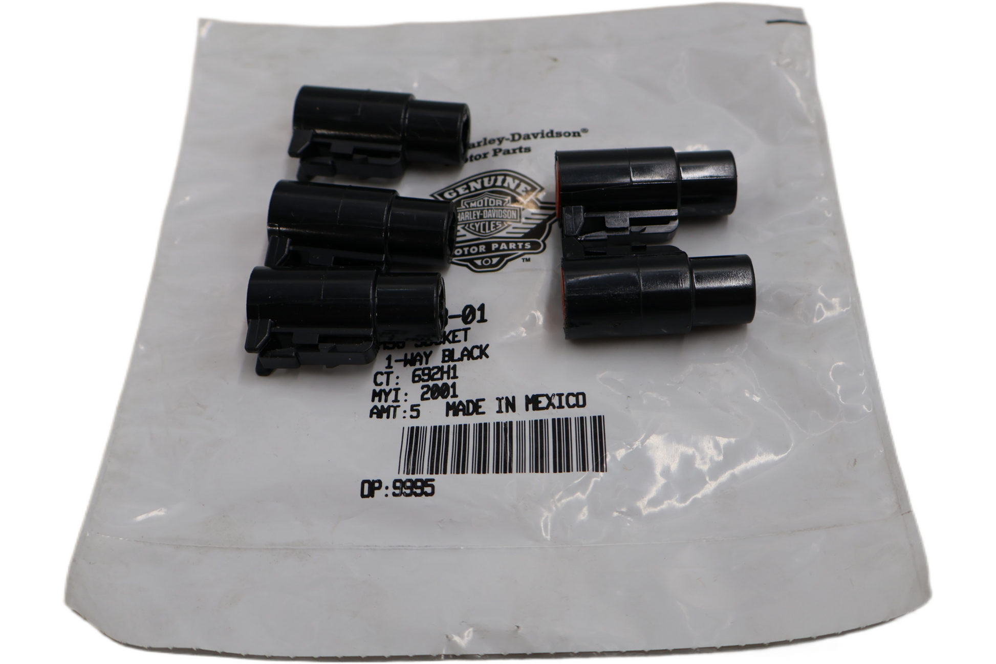 72183-01 NEW OEM 2002-2007 HARLEY-DAVIDSON VRSC VROD HSG SOCKET HOUSING 1-WAY BLACK