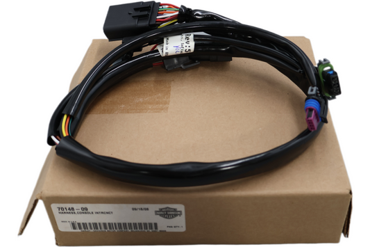 70148-09 NEW OEM 2009 HARLEY-DAVIDSON FXSTSSE3 CVO SPRINGER CONSOLE OVERLAY HARNESS