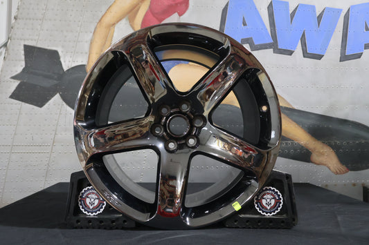 1WL88SZGAA NEW OEM 2013-2017 DODGE VIPER RATTLER BLACK VAPOR CHROME REAR WHEEL