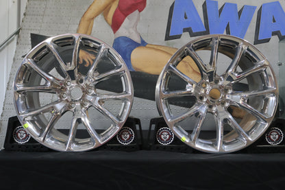 82213445 NEW OEM 2013-2017 DODGE VIPER FORGED SRT FRONT WHEELS PAIR W/CENTER CAP