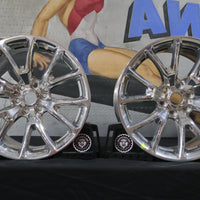 82213445 NEW OEM 2013-2017 DODGE VIPER FORGED SRT FRONT WHEELS PAIR W/CENTER CAP