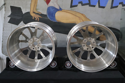 82213445 NEW OEM 2013-2017 DODGE VIPER FORGED SRT FRONT WHEELS PAIR W/CENTER CAP