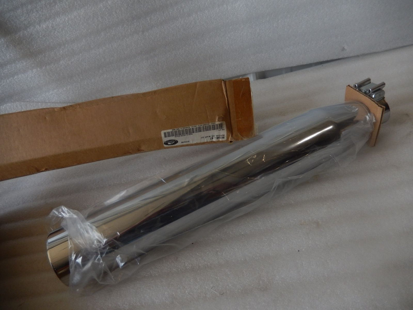 80168-97 NEW OEM HARLEY-DAVIDSON DYNA SCREAM EAGLE FRONT BLUNT CUT MUFFLER