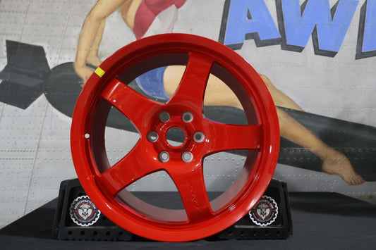 1JJ57LRNAA NEW OEM DODGE VIPER SRT ACR SIDEWINDER RED FORGED FRONT WHEEL 1:33