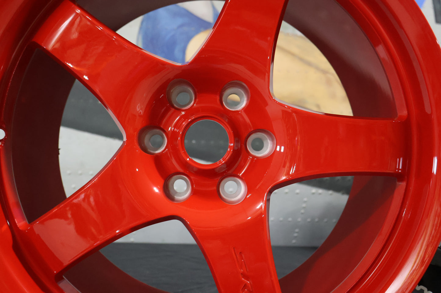 1JJ57LRNAA NEW OEM DODGE VIPER SRT ACR SIDEWINDER RED FORGED FRONT WHEEL 1:33