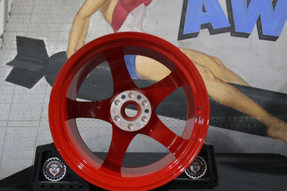 1JJ57LRNAA NEW OEM DODGE VIPER SRT ACR SIDEWINDER RED FORGED FRONT WHEEL 1:33