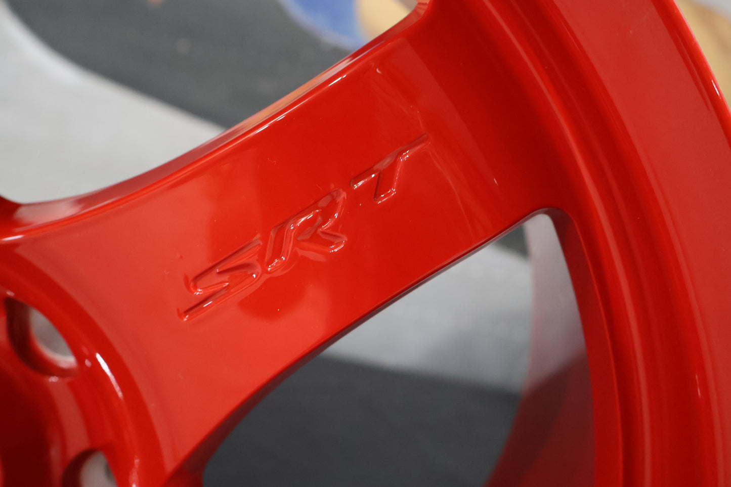1JJ57LRNAA NEW OEM DODGE VIPER SRT ACR SIDEWINDER RED FORGED FRONT WHEEL 1:33