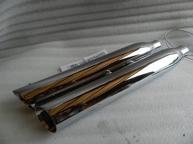 80500-07 NEW OEM 2007 HARLEY-DAVIDSON FLSTN SOFTAIL DELUXE SCREAMIN EAGLE SLASH CUT MUFFLERS