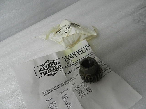 24044-78 NEW OEM 1977-1989 HARLEY-DAVIDSON BIG TWIN PINION GEAR BLUE