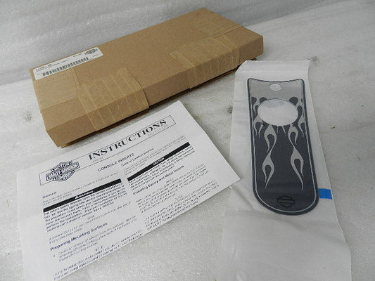 71160-05 NEW OEM 2004-2007 HARLEY-DAVIDSON FLHRS CHROME FLAME CONSOLE INSERT 71160-05
