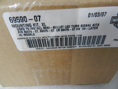 69590-07 NEW OEM 2007-2013 HARLEY-DAVIDSON SPORTSTER MINI BULLET LED TURN SIGNAL MOUNT KIT