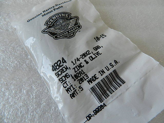 4824 NEW OEM BUELL SCREW 1/4-20x2 GR8 HEX HEAD (5-PACK)