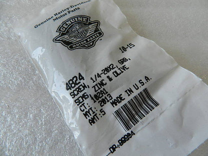 4824 NEW OEM BUELL SCREW 1/4-20x2 GR8 HEX HEAD (5-PACK)