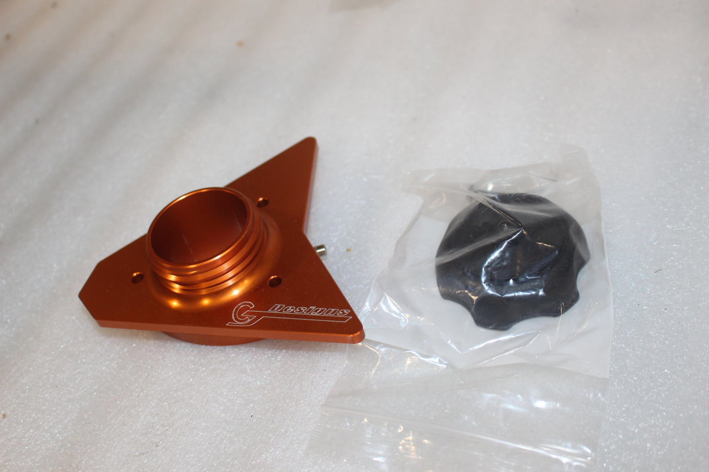 CJD-FFNK-690-0 CJ DESIGNS BILLET FUEL FILLER NECK FITS 2008-2017 KTM 690 ENDURO