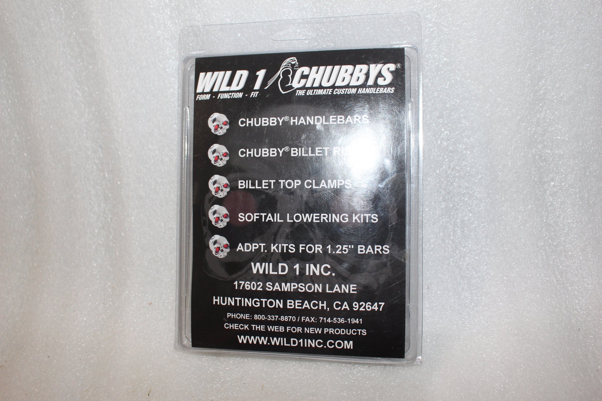 0602-0387 NEW WILD 1 CHUBBY BILLET HANDLEBAR RISERS PAIR SET SOFTAIL DYNA