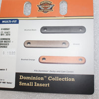 61400607 NEW OEM HARLEY-DAVIDSON DOMINION DERBY COVER BRUSHED ORANGE INSERT