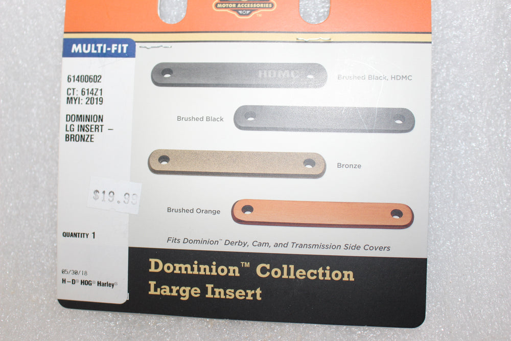61400602 NEW OEM HARLEY-DAVIDSON DOMINION LARGE INSERT BRONZE