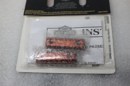 50500939 NEW OEM HARLEY-DAVIDSON DOMINION FOOTPEG BRUSHED ORANGE TRIM